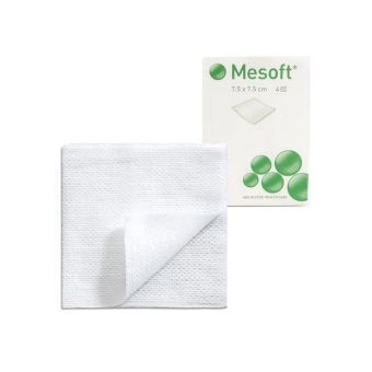 Mesoft тампоны для ран 7,5x7,5cm 4-слойные нестерильные N100