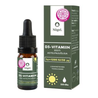 Nõgel D3-vitamiin Eesti astelpajuõliga, 1200 IU/30 μg 10 ml