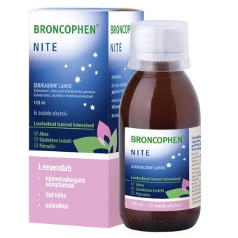 BRONCOPHEN NITE ПЕРОРАЛЬНЫЙ РАСТВОР 187,5+136,4+150MG/15ML 120ML N1