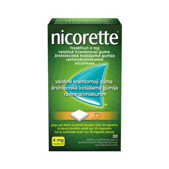 NICORETTE FRESHFRUIT RAVIMNÄRIMISKUMM 4MG N30