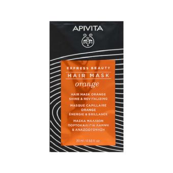 Apivita Express Beauty sära ja elujõudu andev juuksemask apelsiniga 20 ml