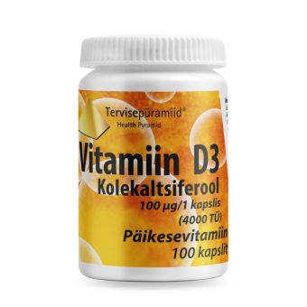 Tervisepüramiid D3-vitamiin kapslid 100mcg N100