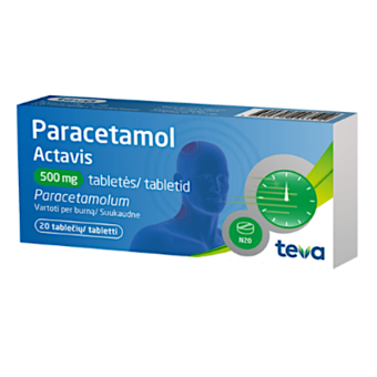 PARACETAMOL ACTAVIS TABLETID 500MG N20