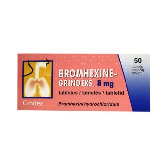 BROMHEXINE-GRINDEKS TBL 8MG N50