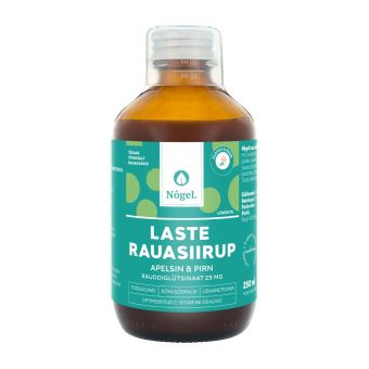 Nõgel Rauasiirup lastele apelsini ja pirniga 25 mg/10 ml 250 ml