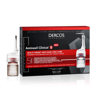 Vichy Dercos Aminexil Clinical 5 ampullid juuste väljalangemise vastu meestele N21