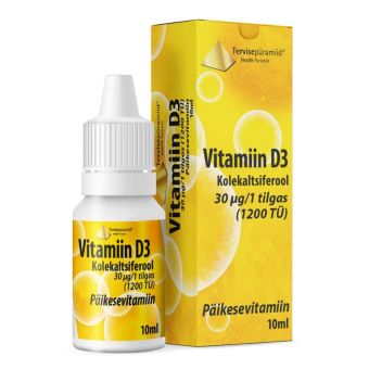 Tervisepüramiid D3-vitamiin tilgad 30mcg/tilk 10 ml