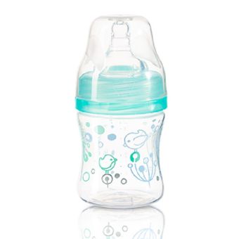 BabyOno koolikutevastane laia kaelaga plastpudel, münt 120 ml