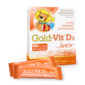 OlimpLabs Gold-Vit D3 Juunior 800IU vaarikamaitseline N30