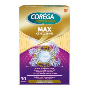 Corega Max Clean таблетки для чистки зубных протезов N30