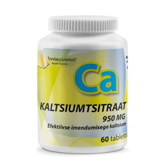 Tervisepüramiid Kaltsiumtsitraat tabletid 950MG N60