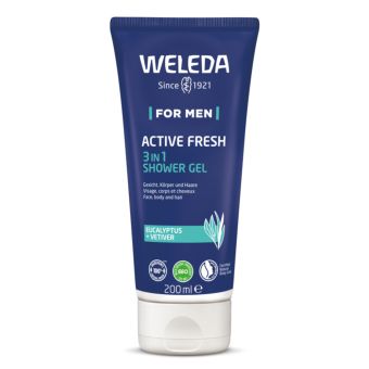 Weleda мужской стимулирующий гель для душа для лица, тела и волос 200 мл