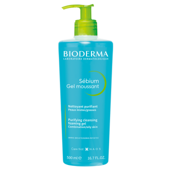 Bioderma Sebium näopuhastuse vahtgeel pumbaga 500 ml