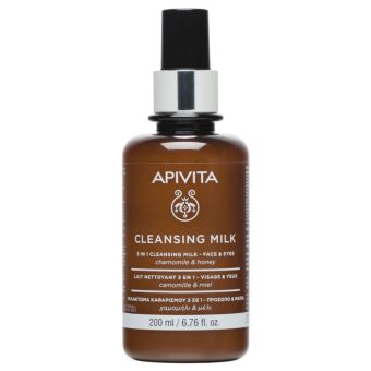 Apivita 3 in 1 Face & Eyes Chamomile puhastuspiim 200 ml