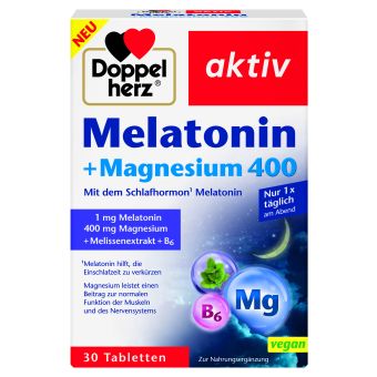 Doppelherz Aktiv melatoniin+magneesium 400mg таблетки N30