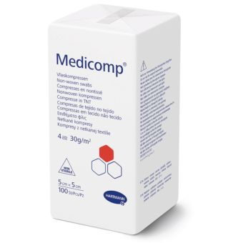 Medicomp нестерильные тампоны 5x5cm N100(4слоя)