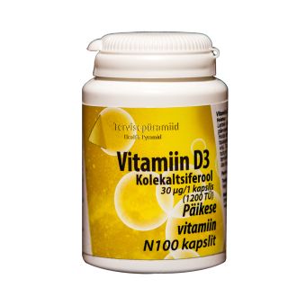 Tervisepüramiid D3-vitamiin kapslid 30mcg N100