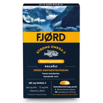 Fjord Strong Omega-3 Smart Gummies kalaõli kummikommid N45