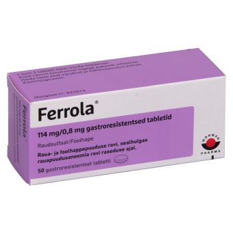 FERROLA GASTRORESIST. TBL 114MG+0.8 N50