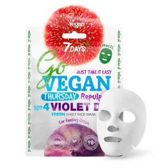 7DAYS GoVEGAN näomask Neljapäev VIOLET DAY 25 g