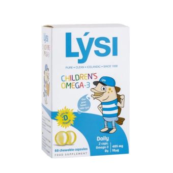 Lysi Laste Omega-3 жевательные капсулы с фруктовым вкусом N60