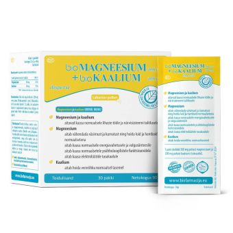 Biofarmacija bioMagneesium 300mg + bioKaalium 300mg N30