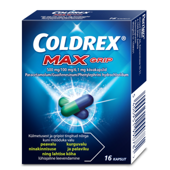 COLDREX MAXGRIP KÕVAKAPSEL 500MG+100MG+6.1MG N16