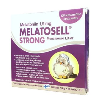 Melatosell Strong снотворные таблетки 1,9mg N60