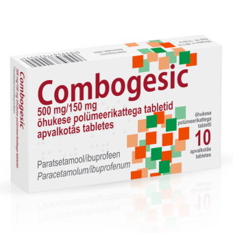 COMBOGESIC ÕHUK. POLÜM. KAT.TBL 500MG+150MG N10