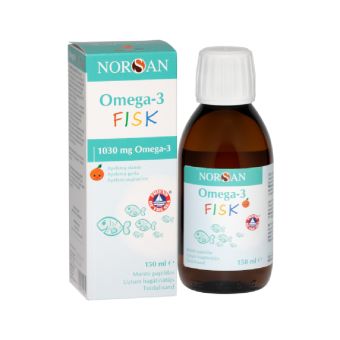 Norsan Omega-3 Fisk рыбий жир со вкусом апельсина 150 мл