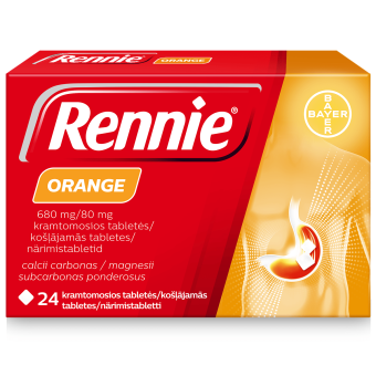 RENNIE ORANGE NÄRIMIS TBL 680MG+80MG N24