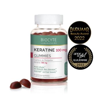 Biocyte Keratine жевательные витамины, улучшающие рост волос N60