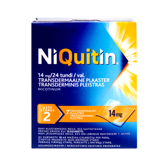 NIQUITIN TRANSDERMAALNE PLAASTER 14MG 24H N7